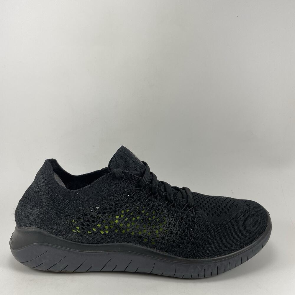 Nike Free RN Flyknit 2018 Womens Size 8 Black/Anthracite Running 942839-002